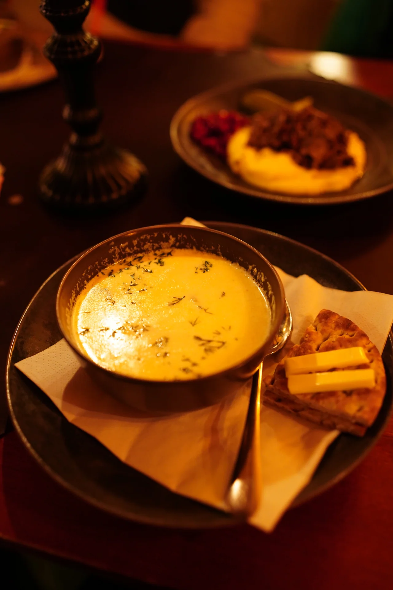 Bowl of soup served at Restaurant Kotahovi