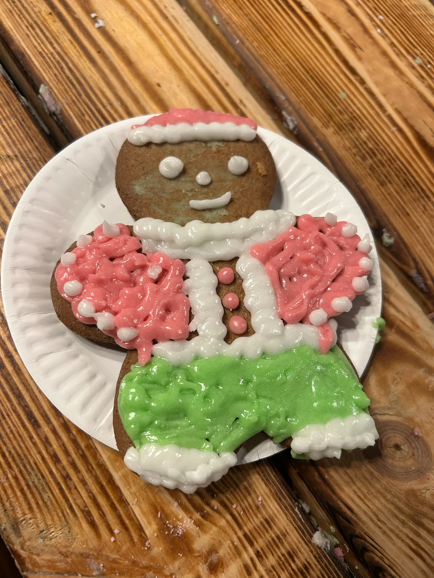Decorated gingerbread from an indoor activity at SantaPark